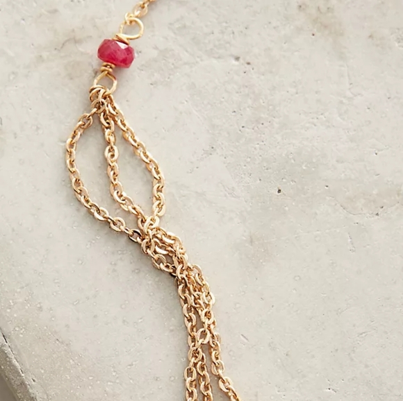 Anthropologie Layered Canopy Anklet Ankle Bracelet - Picture 2 of 3